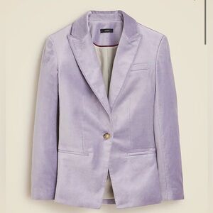 J.Crew Parke Blazer Womens 4 Velvet Smoky Wisteria Purple One Button Workwear